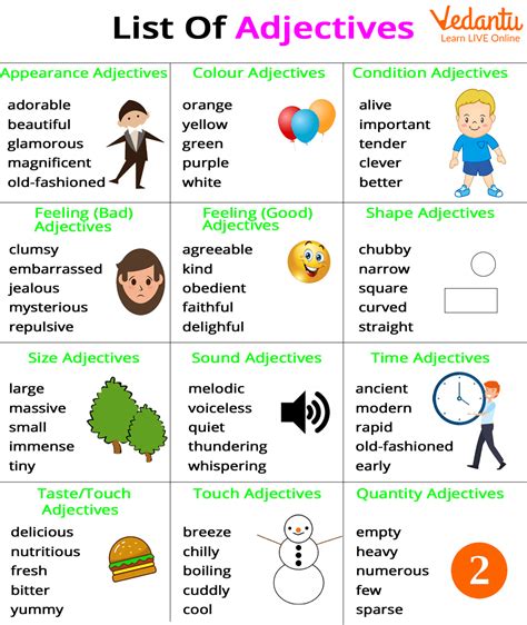 yourdictionary|list of 50 adjectives.